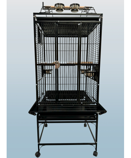 Parrot-Supplies Ohio Play Top Parrot Cage Black